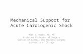 Mechanical Support for Acute Cardiogenic Shock Mark J. Russo, MD, MS Assistant Professor of Surgery Section of Cardiac and Thoracic Surgery University.