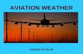 AVIATION WEATHER DEBBIE SCHAUM. Self- Briefing Procedures Weather Awareness –Big picture, whats the general weather along your route. –Look outside –Look.