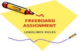 FREEBOARD ASSIGNMENT LOADLINES RULES. INTRODUCTION All ships (with certain exceptions) are required to be surveyed and marked with permanent load line.