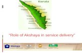 Role of Akshaya in service delivery. Kerala - Gods Own Country State with highest life expectancy State with lowest birth rate State with lowest infant
