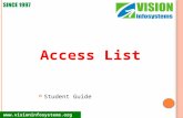 Student Guide  Access List.