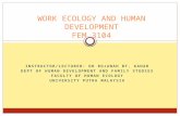 INSTRUCTOR/LECTURER: DR ROJANAH BT. KAHAR DEPT OF HUMAN DEVELOPMENT AND FAMILY STUDIES FACULTY OF HUMAN ECOLOGY UNIVERSITY PUTRA MALAYSIA WORK ECOLOGY.