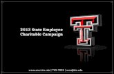 2013 State Employee Charitable Campaign  | 742-7025 | secc@ttu.edu.