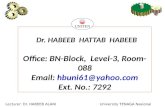 Dr. HABEEB HATTAB HABEEB Dr. HABEEB HATTAB HABEEB Office: BN-Block, Level-3, Room- 088 Email: hbuni61@yahoo.com hbuni61@yahoo.com Ext. No.: 7292 UNITEN.