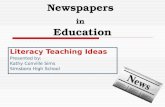 Newspapers in Education Literacy Teaching Ideas Presented by: Kathy Conville Sims Simsboro High School.