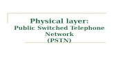 Physical layer: Public Switched Telephone Network (PSTN)