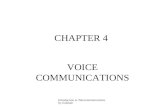 Introduction to Telecommunications by Gokhale CHAPTER 4 VOICE COMMUNICATIONS.