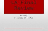 LA Final Review Monday December 16, 2013. Point of View First Person Second Person Third Limited Third Omniscient.
