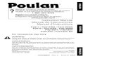 Poulan 33cc Woodshark Chainsaw Instruction Manual