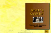 1/25/09Whats Cookin?  Whats Whats Cookin ? Whats Whats Cookin ? Carney and Saunders ATIA 2009 Carney and Saunders.