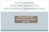 TAX PLANNING WITH REFERENCE TO MANAGERIAL REMUNERATION