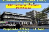 Richardson & Cruddas (1972) Ltd, Mumbai Corporate Office, JJ Road, Byculla, R&C Leave & Licence Portfolio.