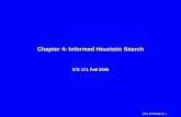 ICS-171:Notes 4: 1 Chapter 4: Informed Heuristic Search ICS 171 Fall 2006.
