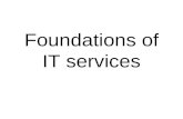 Foundations in IT services I and II © Copyright IBM Corporation 2007. All rights reserved Foundations of IT services.