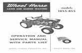 WheelHorse 855 and 1055 service manual