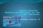 Kathleen Zonarich, PT. Benefits of Aquatic Exercise Reduce stress on joints Increase muscle strength and tone Decrease pain Increase cardiovascular function.
