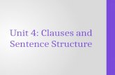 Unit 4: Clauses and Sentence Structure. LESSON 23 Main and Subordinate Clauses.