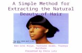 A Simple Method for Extracting the Natural Beauty of Hair Ken-ichi Anjyo, Yoshiaki Usami, Tsuneya Kurihara Presented by Chris Lutz How many roads must.