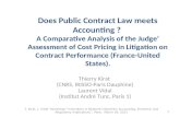 Does Public Contract Law meets Accounting ? A Comparative Analysis of the Judge Assessment of Cost Pricing in Litigation on Contract Performance (France-United
