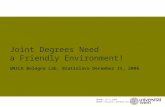 Brigitte Roemmer-Nossek 15.12.2006Datum: Autor: Joint Degrees Need a Friendly Environment! UNICA Bologna Lab, Bratislava December 15, 2006.