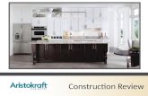 Construction Review. Standard Construction Wall Cabinets A.3/8" thick furniture board sides with matching exterior laminate B.½" thick furniture board.