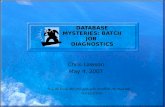 DATABASE MYSTERIES: BATCH JOB DIAGNOSTICS Chris Lawson May 4, 2007 "It is the brain, the little gray cells on which one must rely. -- Hercule Poirot.