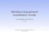 Wireless Equipment Installation Inside Last Update 2013.10.31 1.7.0 Copyright 2005-2013 Kenneth M. Chipps Ph.D.  1.