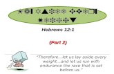 Lay Aside Every Weight Hebrews 12:1 (Part 2) Therefore…let us lay aside every weight…and let us run with endurance the race that is set before us.