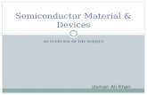 AN OVERVIEW OF THE SUBJECT Semiconductor Material & Devices Usman Ali Khan.