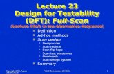 Copyright 2001, Agrawal & BushnellVLSI Test: Lecture 23/19alt1 Lecture 23 Design for Testability (DFT): Full-Scan (Lecture 19alt in the Alternative Sequence)