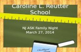 Caroline L. Reutter School NJ ASK Family Night March 27, 2014.
