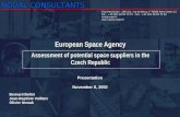 European Space Agency Assessment of potential space suppliers in the Czech Republic NODAL CONSULTANTS Tour Paris-Lyon - 209-211, rue de Bercy, F-75585.