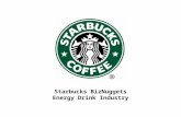 Starbucks BizNuggets Energy Drink Industry. Overview of Energy Market Market of more than 3.2B in 2006 516% adjusted $ sales growth during 2001-2006 –Can.