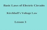 Lesson 3 Basic Laws of Electric Circuits Kirchhoffs Voltage Law.