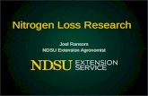 Nitrogen Loss Research Joel Ransom NDSU Extension Agronomist.