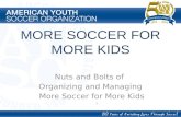 MORE SOCCER FOR MORE KIDS Nuts and Bolts of Organizing and Managing More Soccer for More Kids 1 1.