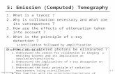 Fund BioImag 2013 5-1 5: Emission (Computed) Tomography 1.What is a tracer ? 2.Why is collimation necessary and what are its consequences ? 3.How are the.