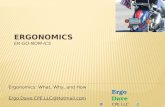 Ergonomics: What, Why, and How Ergo.Dave.CPE.LLC@Hotmail.com CPE LLC.