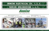 REMCON ELECTRICAL CO. LLC P.O. Box 29497 – Abu Dhabi – United Arab Emirates Telephone : +971-2-4458030 – Fax : +971-2-4458035 Date Revised : December 2012.