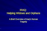 . A Brief Overview of Iraq s Human Tragedy IRAQ: Helping Widows and Orphans.