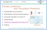 Hyunggyu Park Entropy production and Fluctuation Theorems 1. Nonequilibrium processes 2. Brief History of Fluctuation theorems 3. Jarzynski equality &