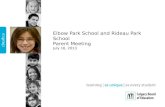 Elbow Park School and Rideau Park School Parent Meeting July 16, 2013.