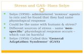 Stress and GAS- Hans Selye Selye (1956)– administered noxious agents to rats and he found that they had same physiological response Could be the same.