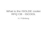 What is the ISOLDE cooler RFQ CB - ISCOOL H. Frånberg.