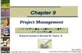Copyright 2006 John Wiley & Sons, Inc. Beni Asllani University of Tennessee at Chattanooga Project Management Operations Management - 5 th Edition Chapter.