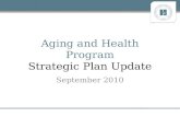 Aging and Health Program Strategic Plan Update September 2010.