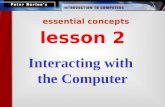 Interacting with the Computer lesson 2 essential concepts.