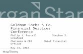Goldman Sachs & Co. Financial Services Conference Philip J. PurcellStephen S. Crawford Chairman & CEOChief Financial Officer May 13, 2002.