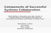 Components of Successful Systems Collaboration Child Welfare, Education and the Courts: A Collaboration to Strengthen Educational Successes of Children.