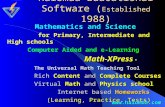 Halomda Educational Software ( Established 1988) Mathematics and Science for Primary, Intermediate and High schools Computer Aided and e-Learning Math-XPress.